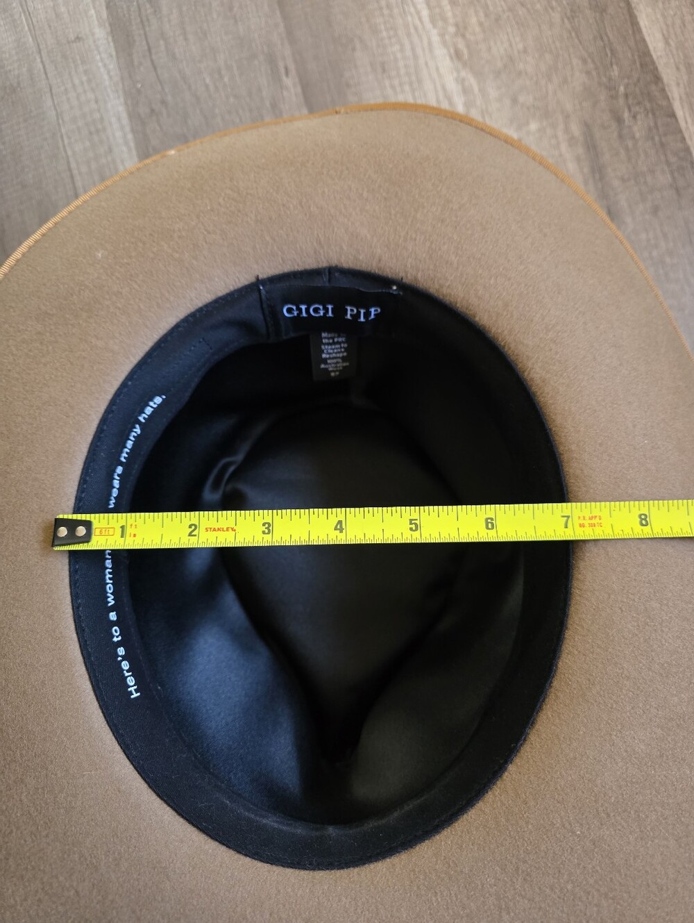 GIGI PIP WESTERN WOOL HAT Classic Brown Wool Felt Fedora coastal Cowgirl Rodeo - Picture 12 of 16